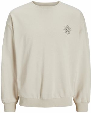 JACK & JONES Mikina 'JJJACKIE MYSTIC'  béžová / čierna