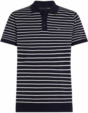 TOMMY HILFIGER Sveter 'ESSENTIAL'  námornícka modrá / biela