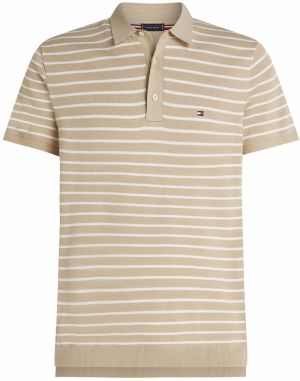 TOMMY HILFIGER Sveter 'ESSENTIAL'  béžová / biela