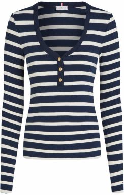 TOMMY HILFIGER Tričko  námornícka modrá / biela