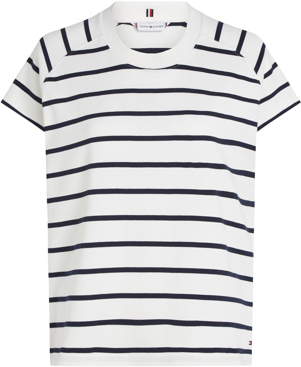 TOMMY HILFIGER Tričko  tmavomodrá / biela