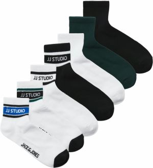 JACK & JONES Ponožky 'JACHUGH'  jedľová / čierna / biela