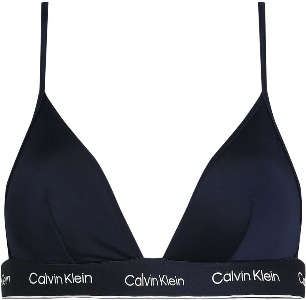 Calvin Klein Swimwear Bikinový top 'Meta Legacy'  námornícka modrá / biela