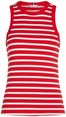 TOMMY HILFIGER Top  červená / čierna / biela