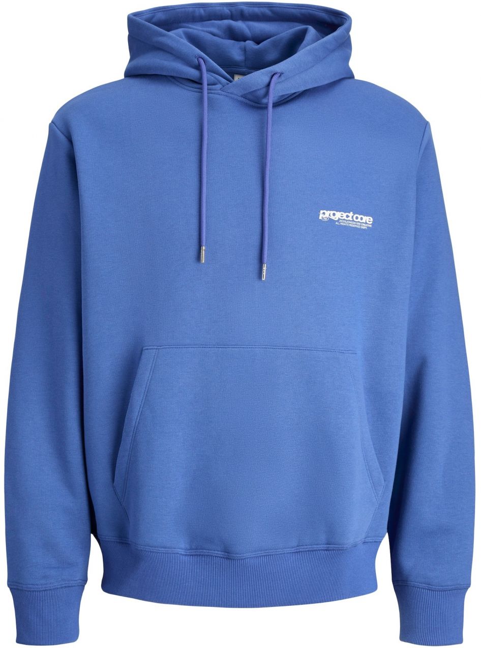 JACK & JONES Mikina 'JCOUnion'  enciánová / biela