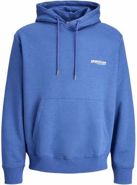 JACK & JONES Mikina 'JCOUnion'  enciánová / biela