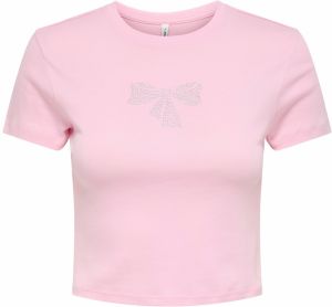 ONLY Tričko 'ONLKira'  ružová / strieborná