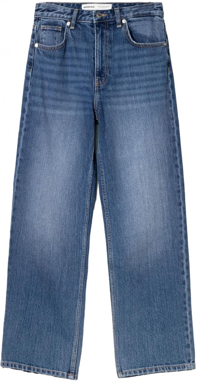 Bershka Džínsy  tmavomodrá
