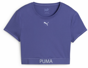PUMA Funkčné tričko 'Strong'  indigo / šedobiela
