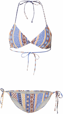 RIP CURL Bikiny 'SAN CARLOS'  modrá / hnedá / svetlooranžová / biela
