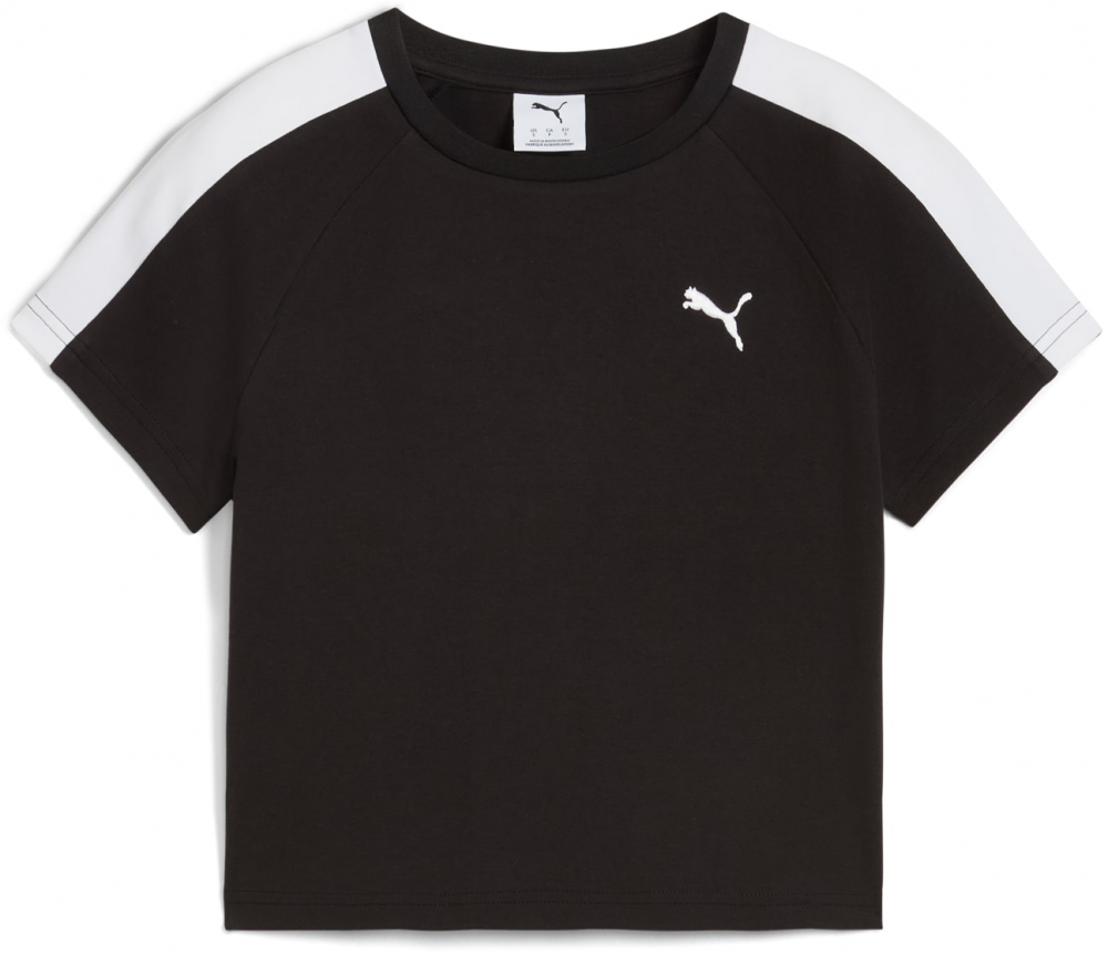 PUMA Tričko 'T7'  čierna / biela