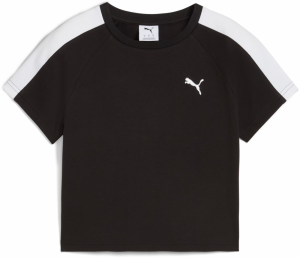 PUMA Tričko 'T7'  čierna / biela