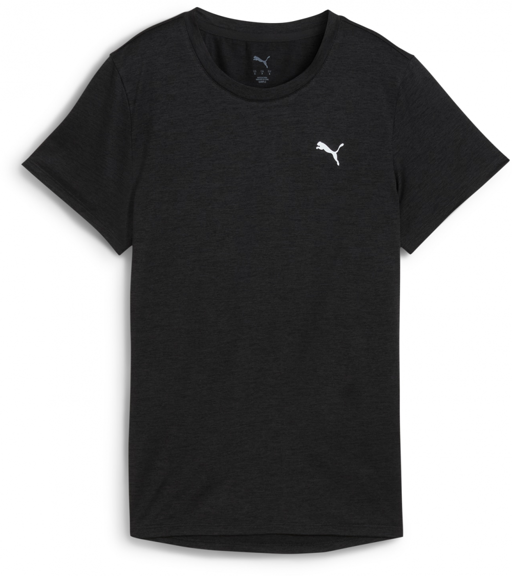 PUMA Funkčné tričko 'Tad Essential'  čierna melírovaná / biela