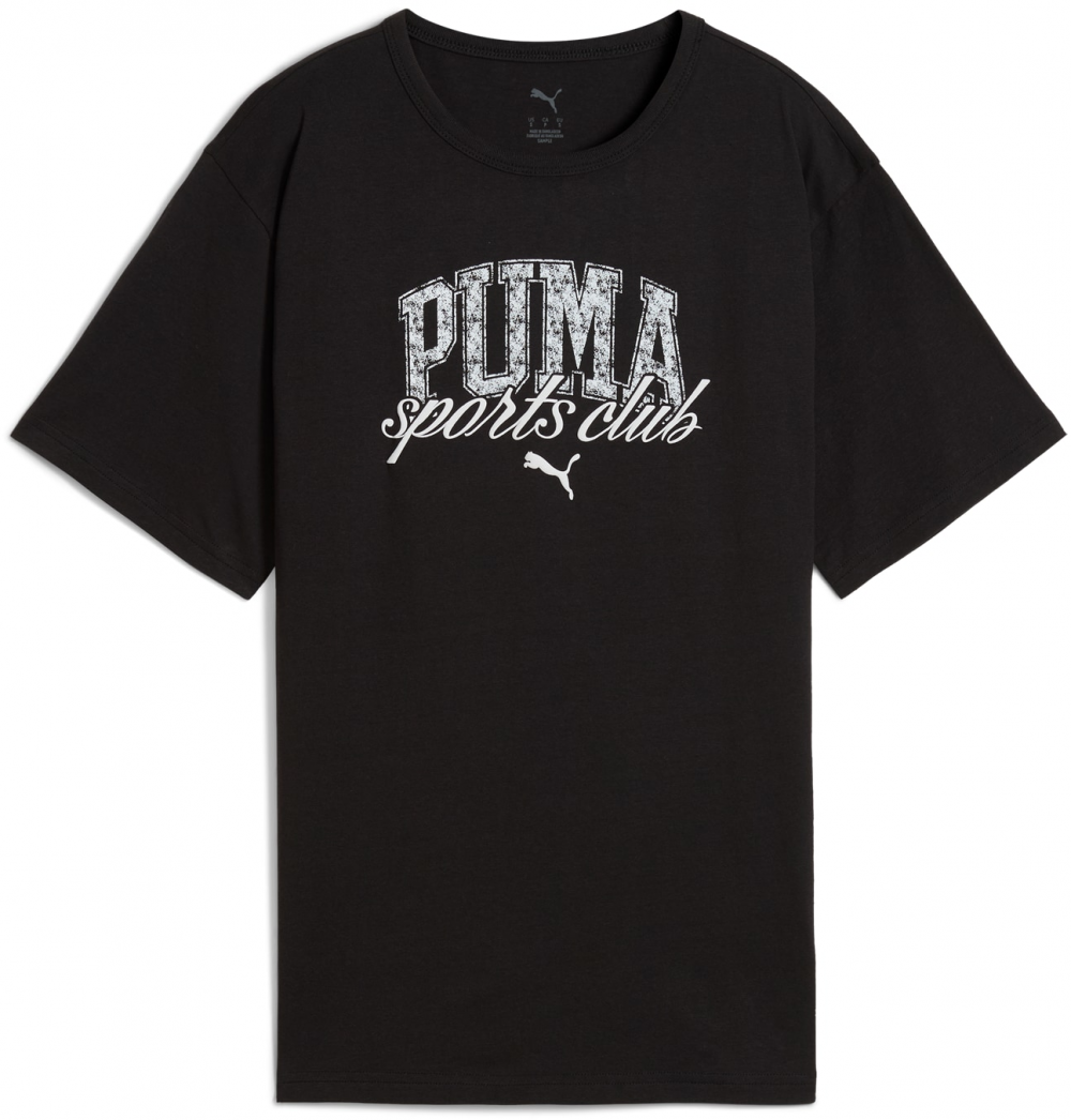 PUMA Tričko 'Class'  čierna / šedobiela