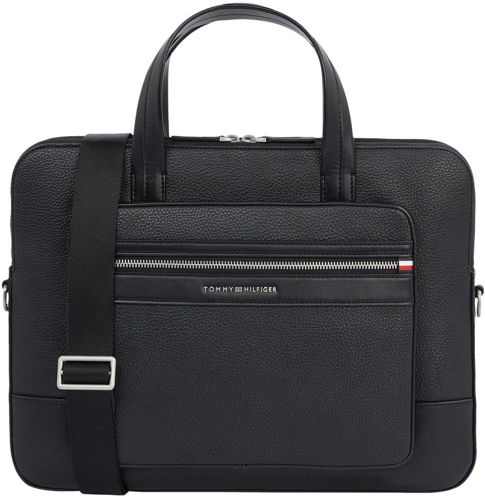 TOMMY HILFIGER Taška na notebook 'Central'  čierna