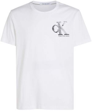 Calvin Klein Jeans Tričko  čierna / biela