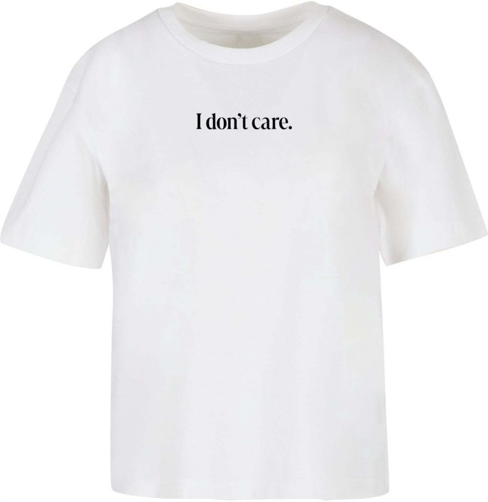 Miss Tee Tričko 'I Don´t Care'  čierna / biela