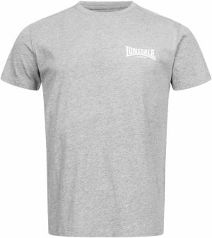 LONSDALE Tričko 'Elmdon'  sivá melírovaná / biela
