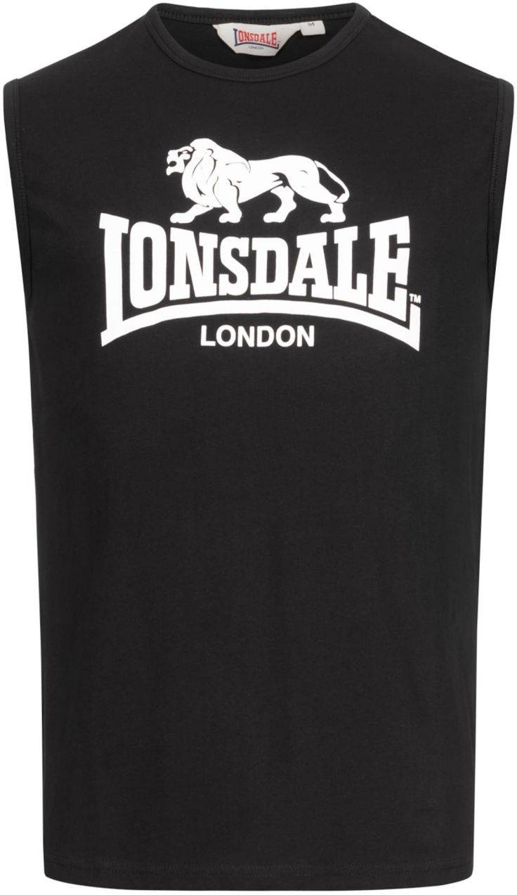 LONSDALE Tričko ' CLOPTON '  čierna / biela