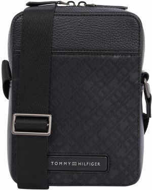 TOMMY HILFIGER Taška cez rameno  čierna / strieborná
