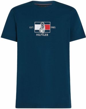 TOMMY HILFIGER Tričko  námornícka modrá / červená / biela