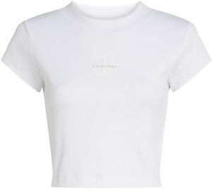 Calvin Klein Jeans Tričko  svetlosivá / biela