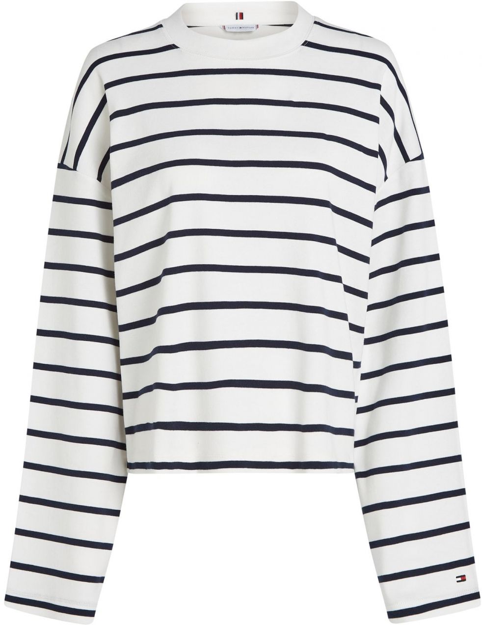TOMMY HILFIGER Tričko  tmavomodrá / biela