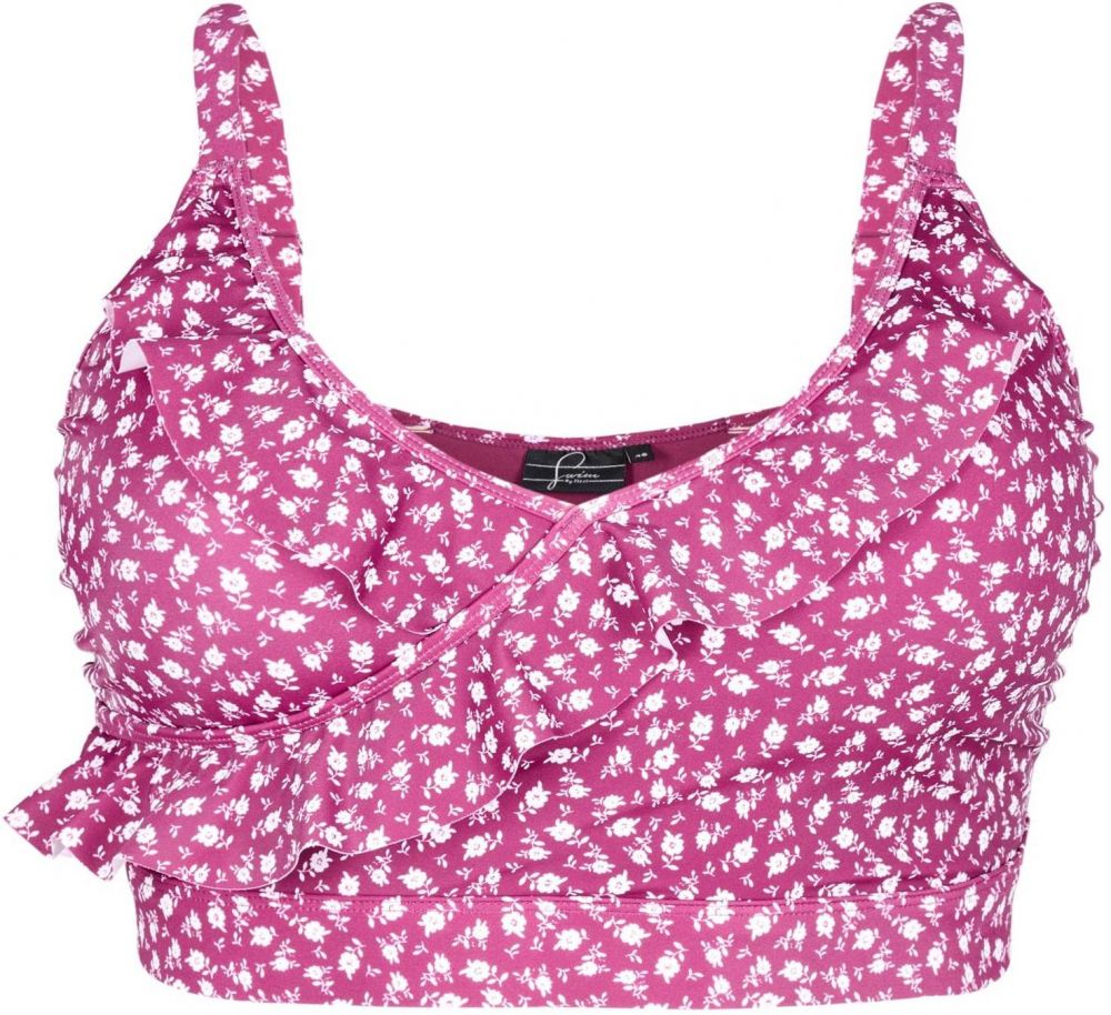 Swim by Zizzi Bikinový top 'SKATRIN'  ružová / biela