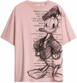 Desigual Tričko 'Donald Duck'  červená / čierna