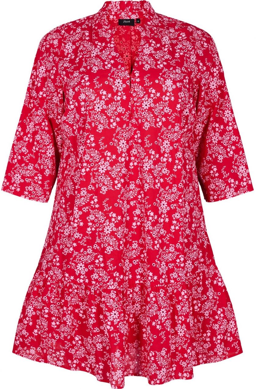 Zizzi Košeľové šaty 'MRUBY'  ružová / červená
