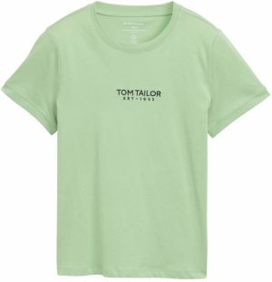 TOM TAILOR Tričko  svetlozelená / čierna
