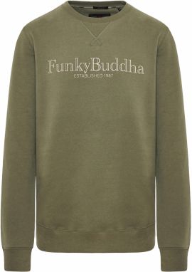 Funky Buddha Mikina  krémová / olivová