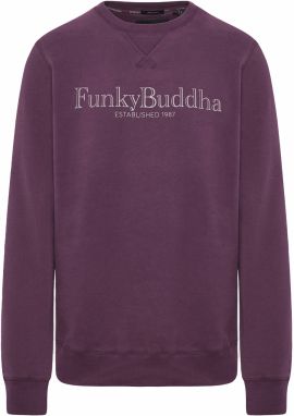 Funky Buddha Mikina  fialová / biela