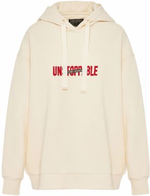 Funky Buddha Mikina  krémová / ohnivo červená / čierna
