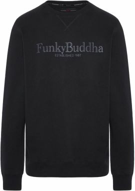 Funky Buddha Mikina  tmavosivá / čierna