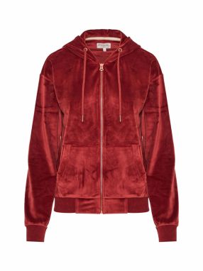 Funky Buddha Tepláková bunda  hrdzavo červená