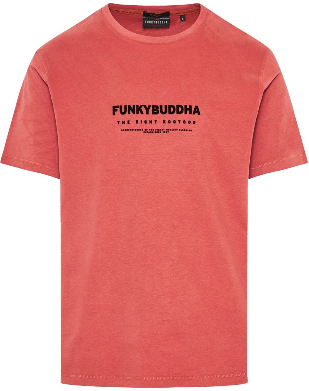 Funky Buddha Tričko  lososová / čierna