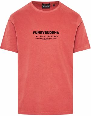 Funky Buddha Tričko  lososová / čierna