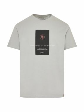 Funky Buddha Tričko  sivá / červená / čierna / biela