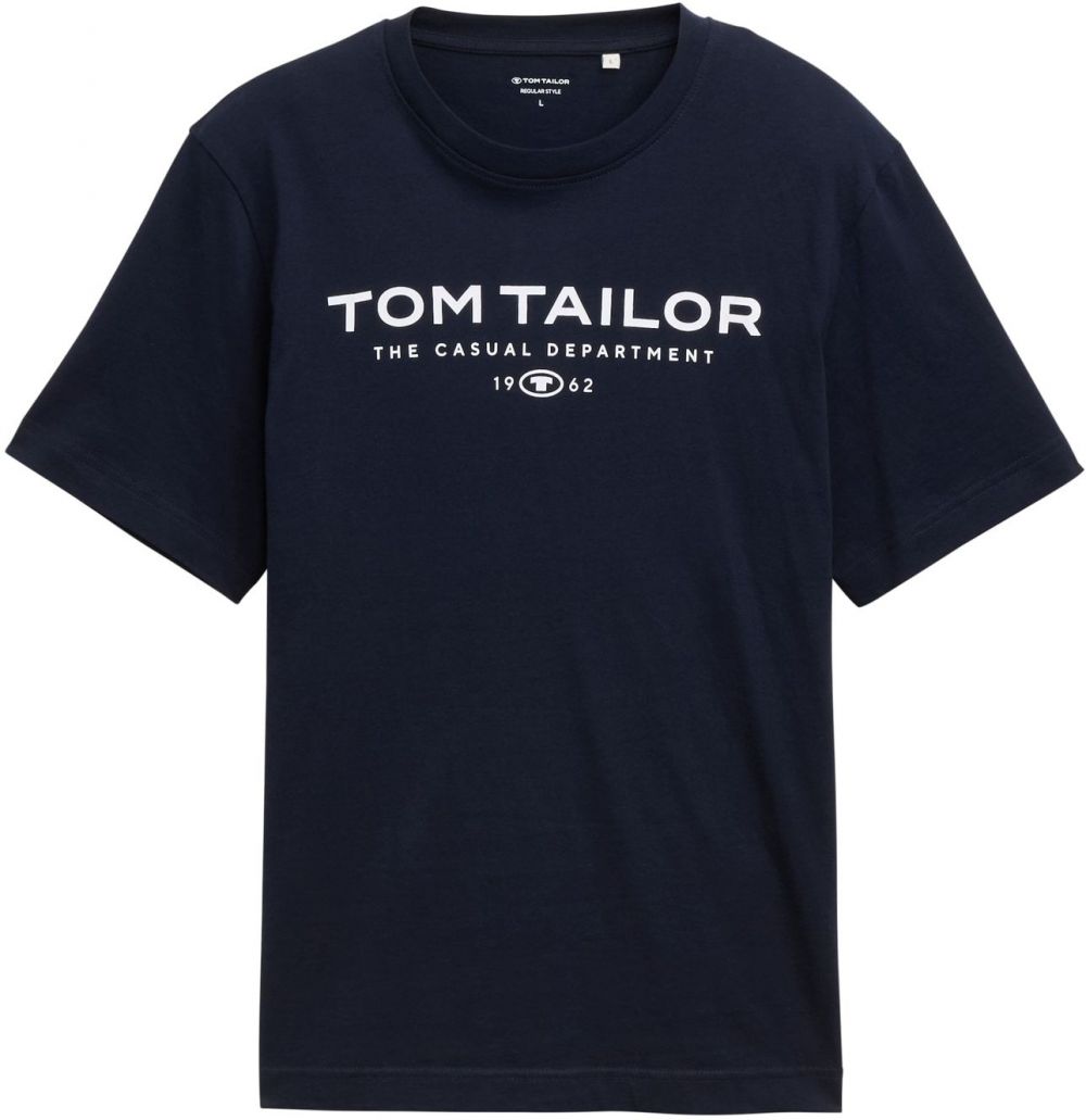 TOM TAILOR Tričko  námornícka modrá / biela