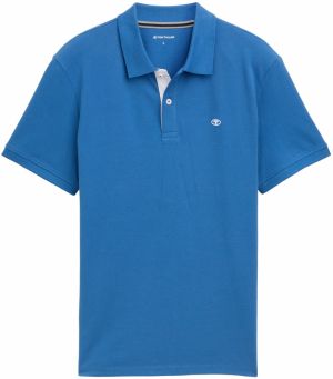 TOM TAILOR Tričko  kráľovská modrá / biela