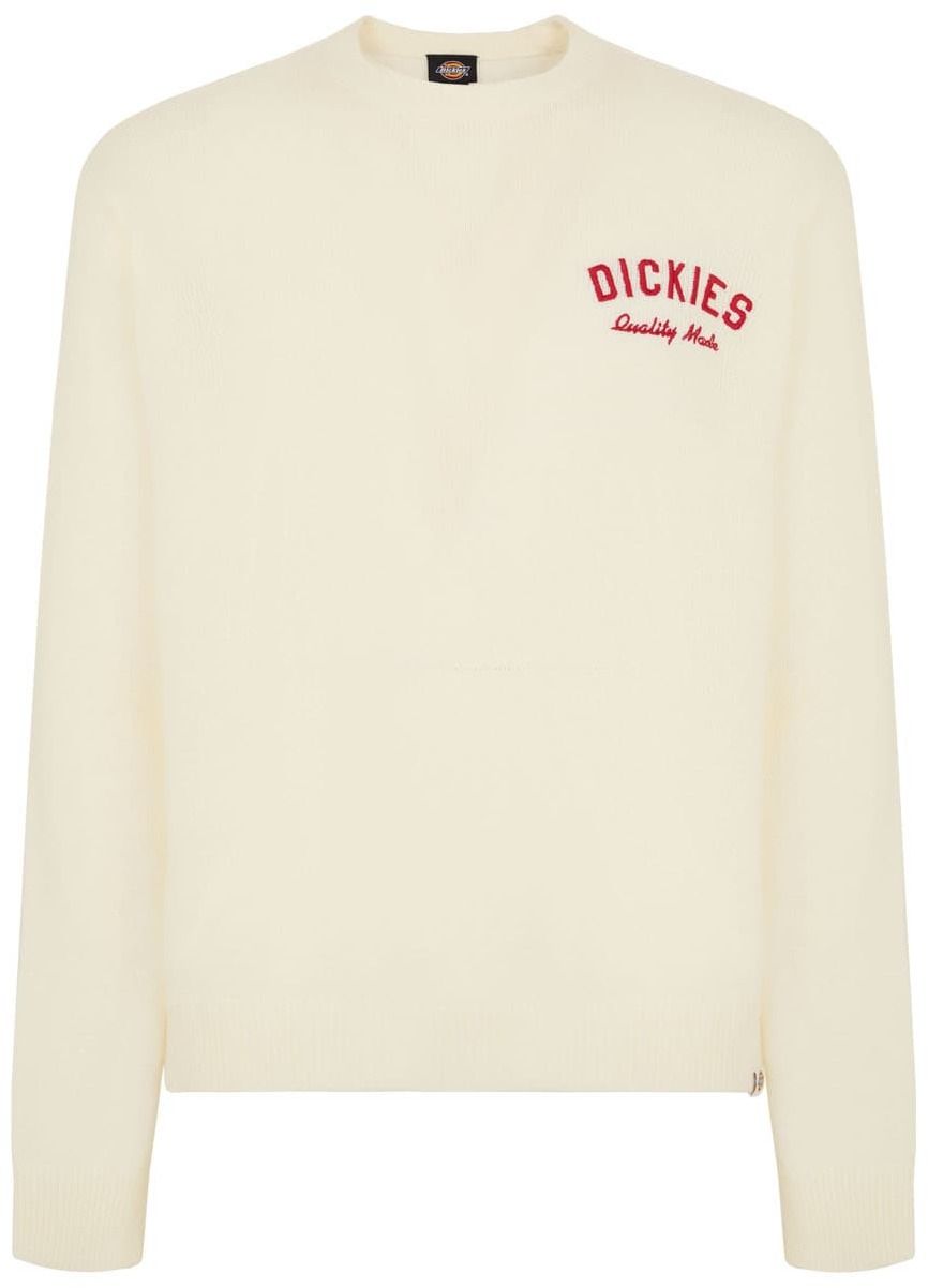 DICKIES Sveter  krémová / tmavočervená / čierna