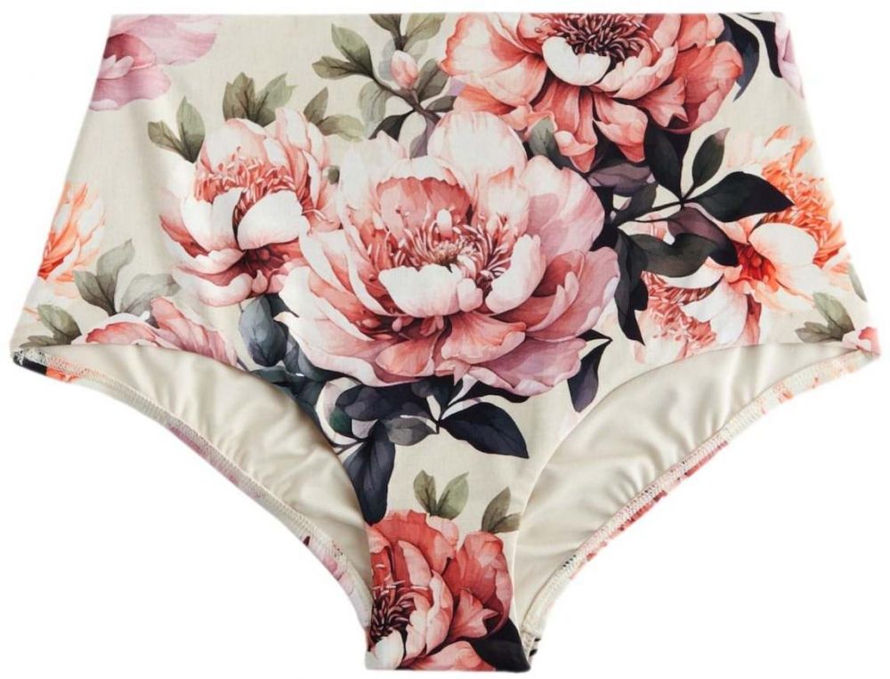 Next Bikinové nohavičky  jedľová / svetloružová / oranžovo červená / biela