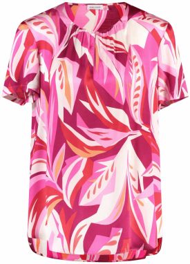 GERRY WEBER Blúzka  tmavoružová / červená / šedobiela