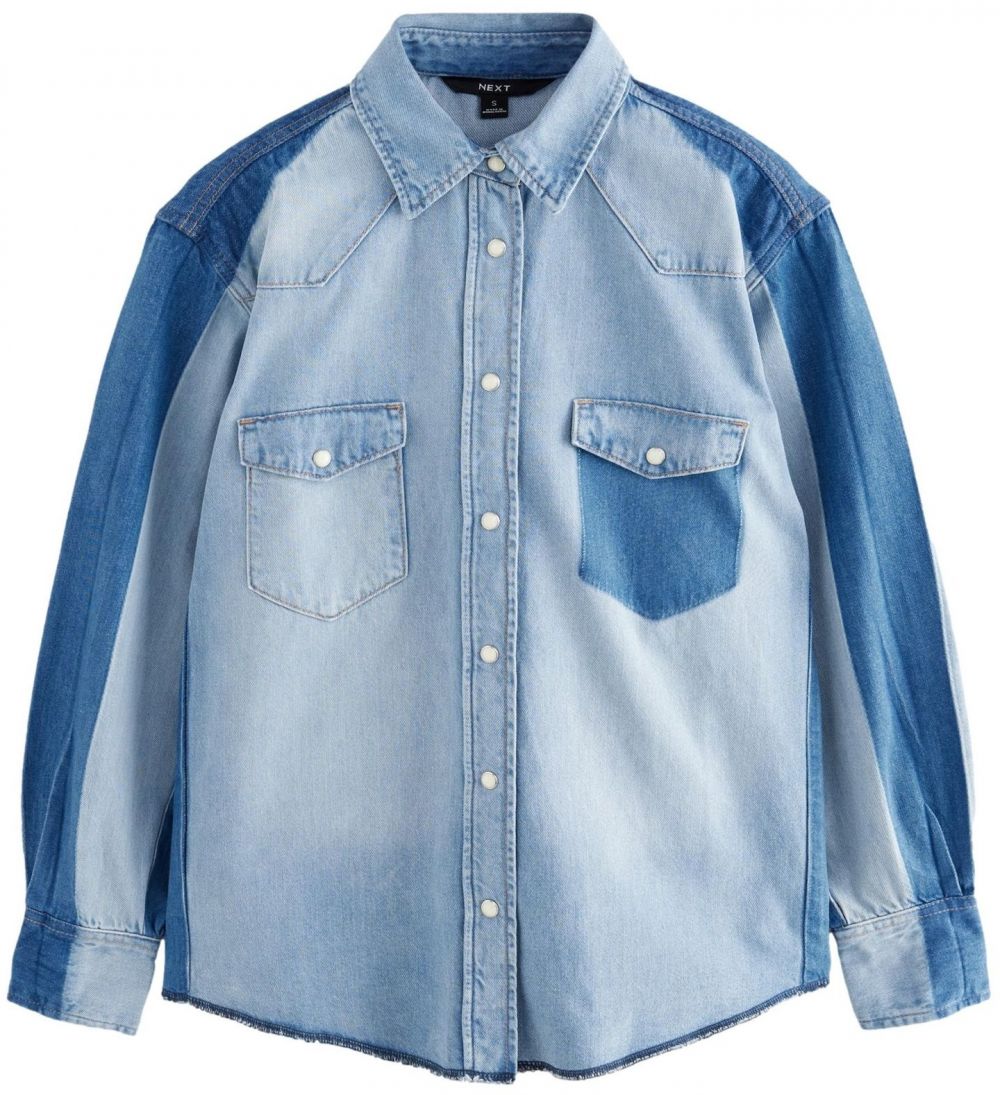 Next Blúzka  modrá denim / svetlomodrá