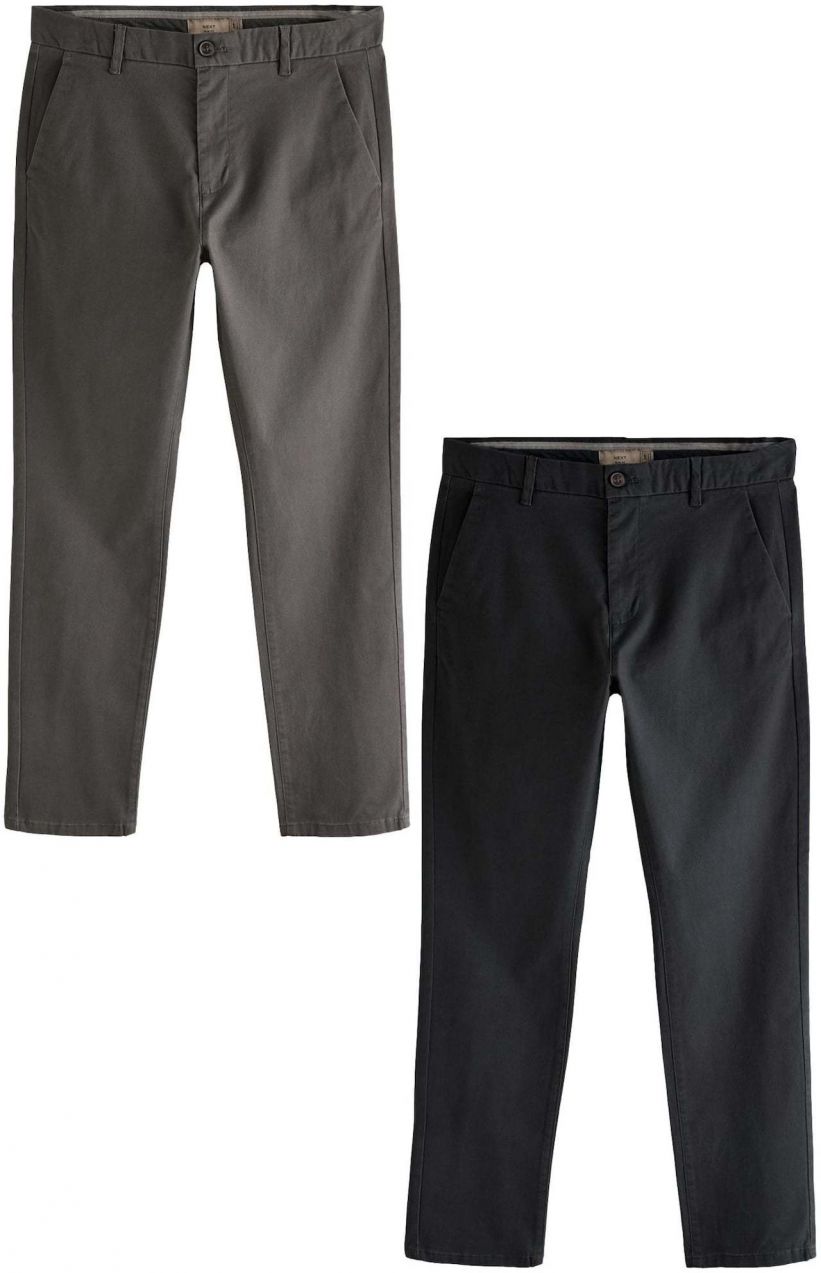 Next Chino nohavice  farby bahna / čierna