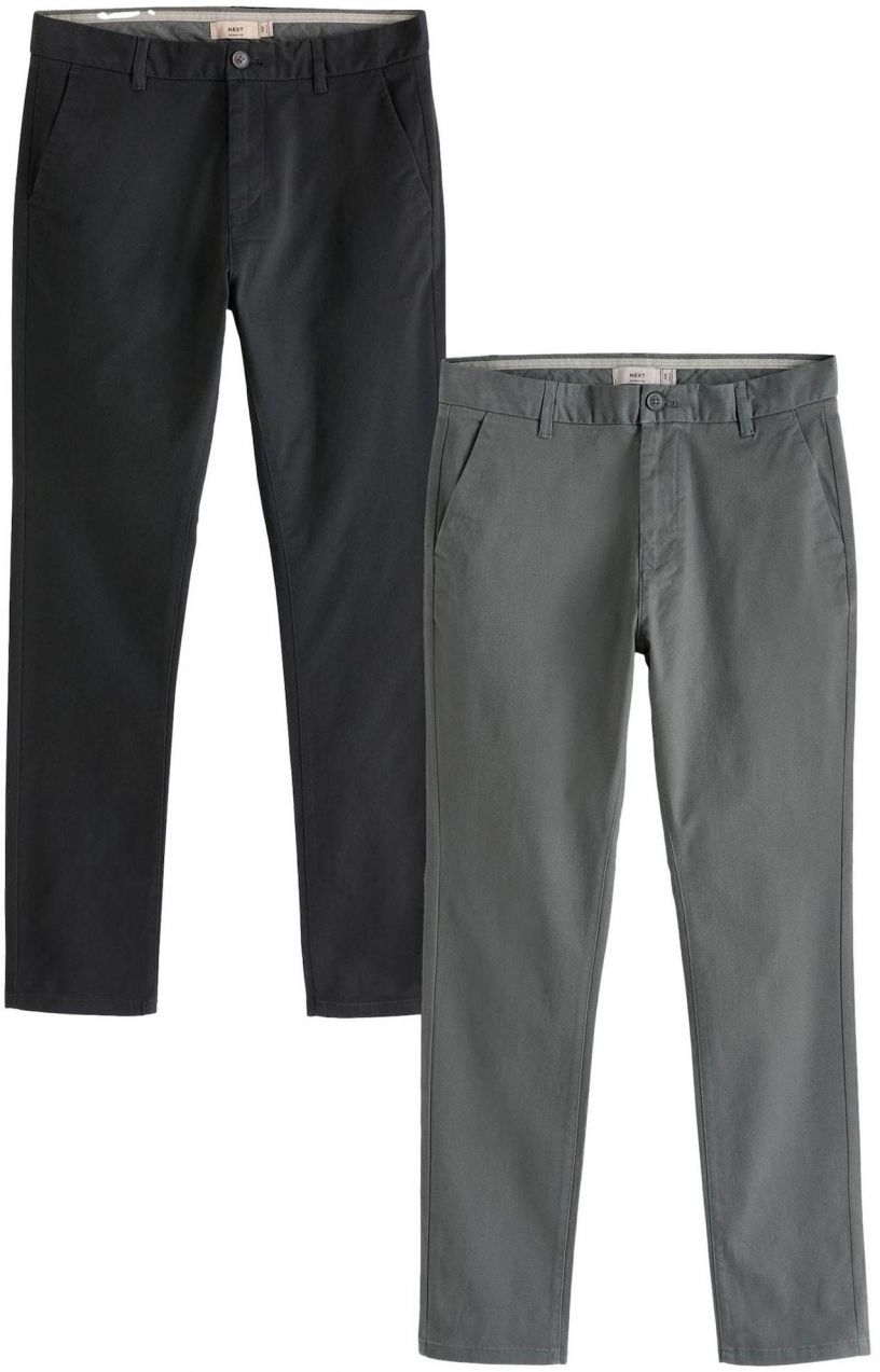 Next Chino nohavice  sivá / čierna