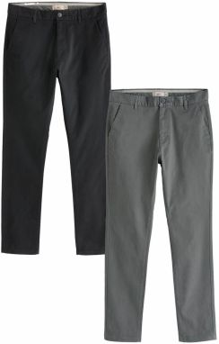 Next Chino nohavice  sivá / čierna