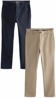 Next Chino nohavice  tmavobéžová / námornícka modrá