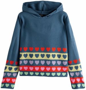Next Sveter  zafírová / svetlozelená / orgovánová / červená